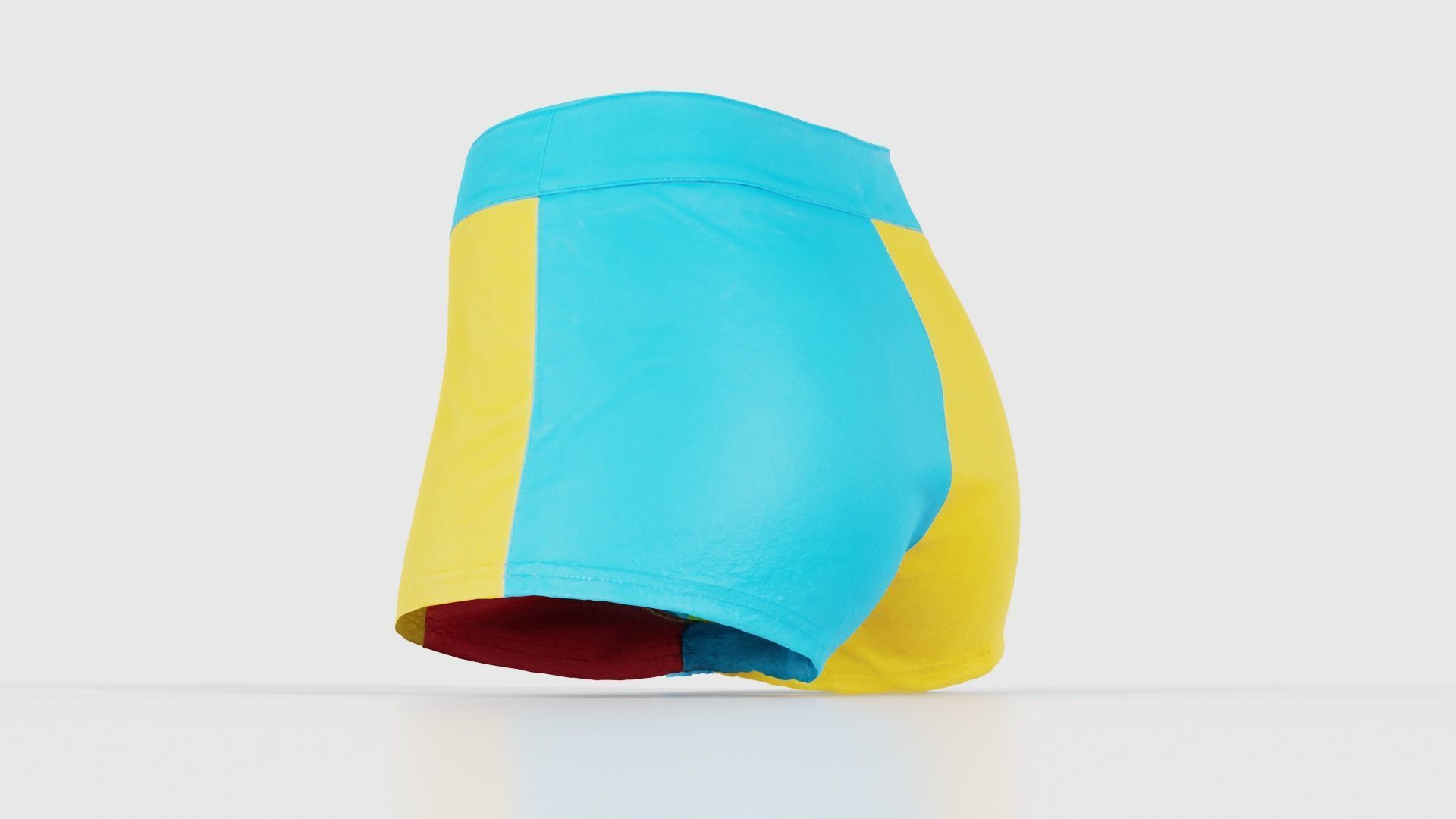 Color Patch Short Low-poly 3D model_23