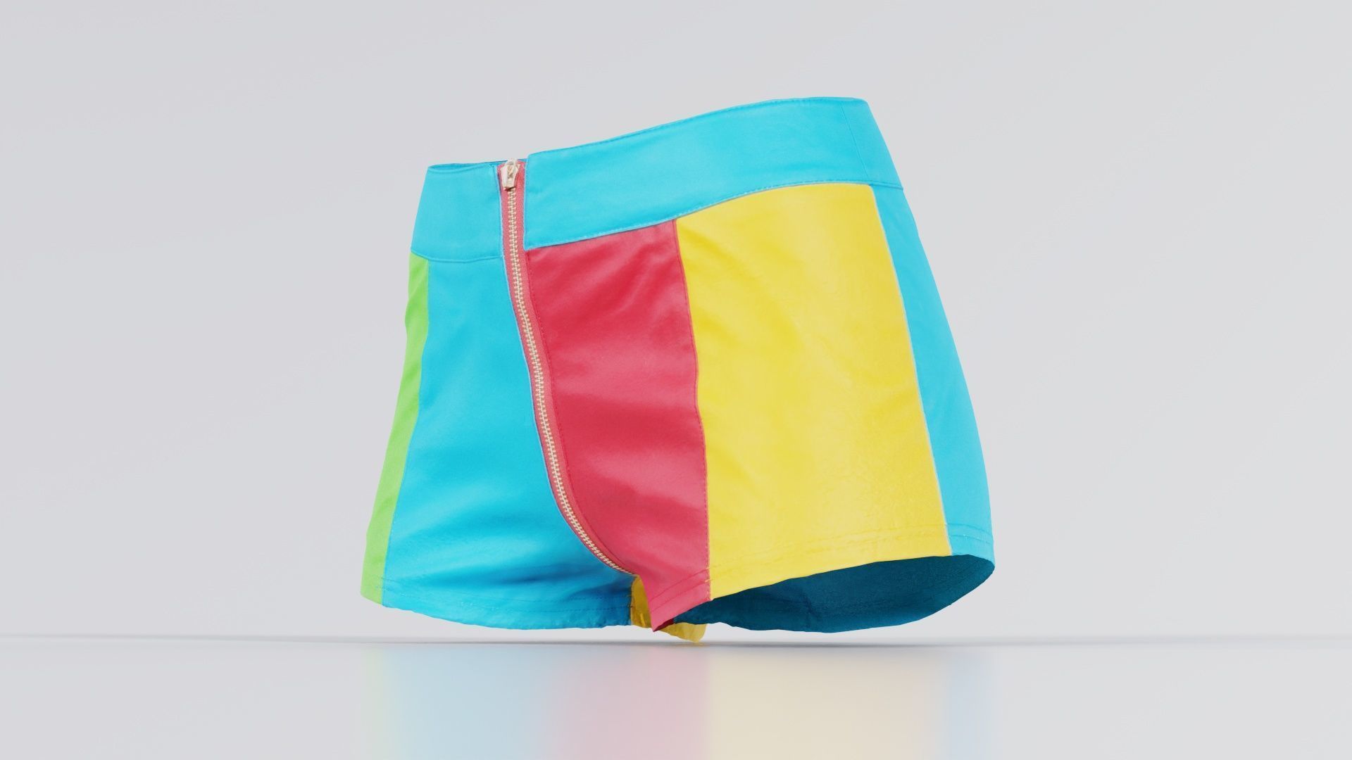 Color Patch Short Low-poly 3D model_6
