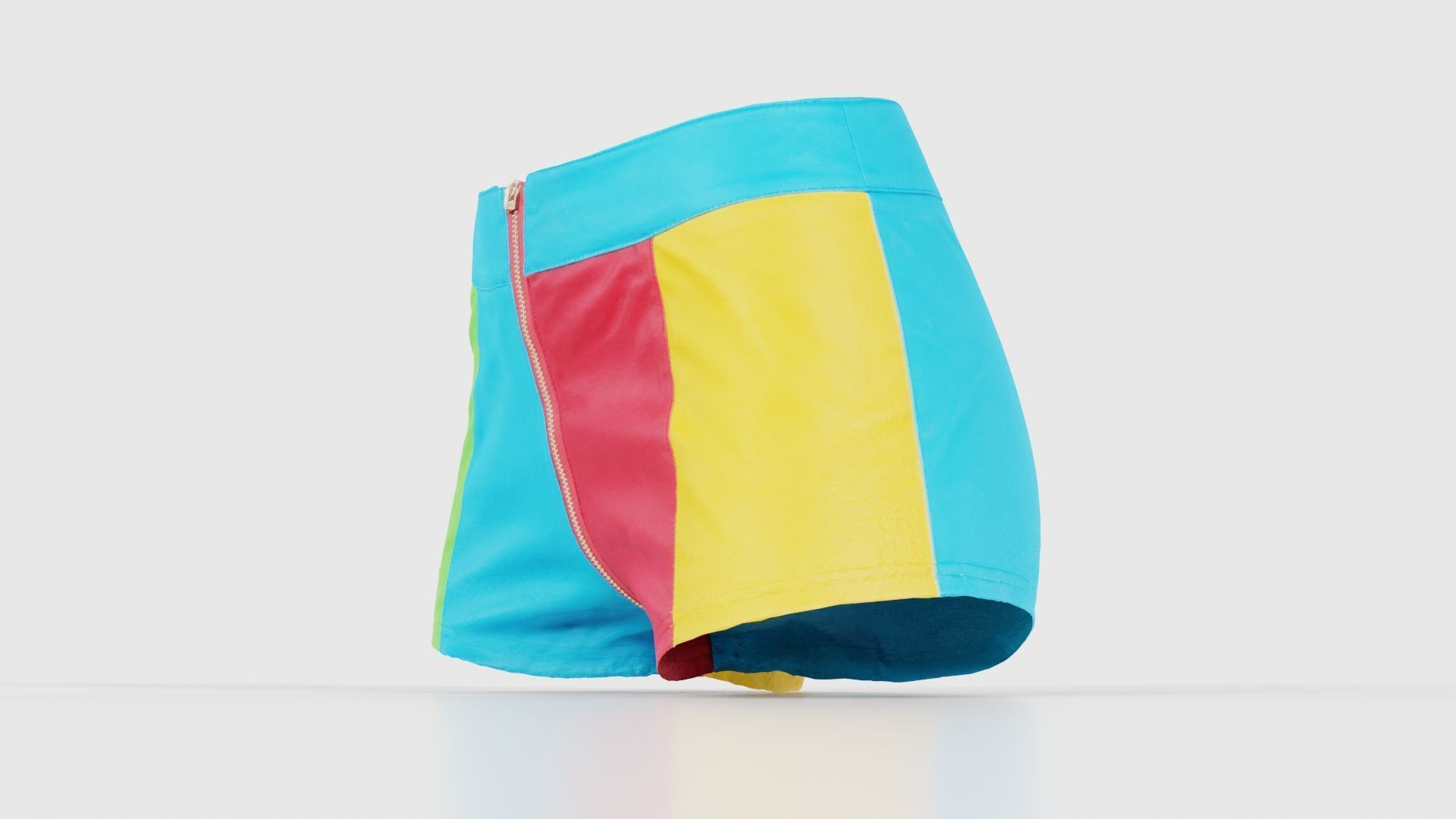 Color Patch Short Low-poly 3D model_25