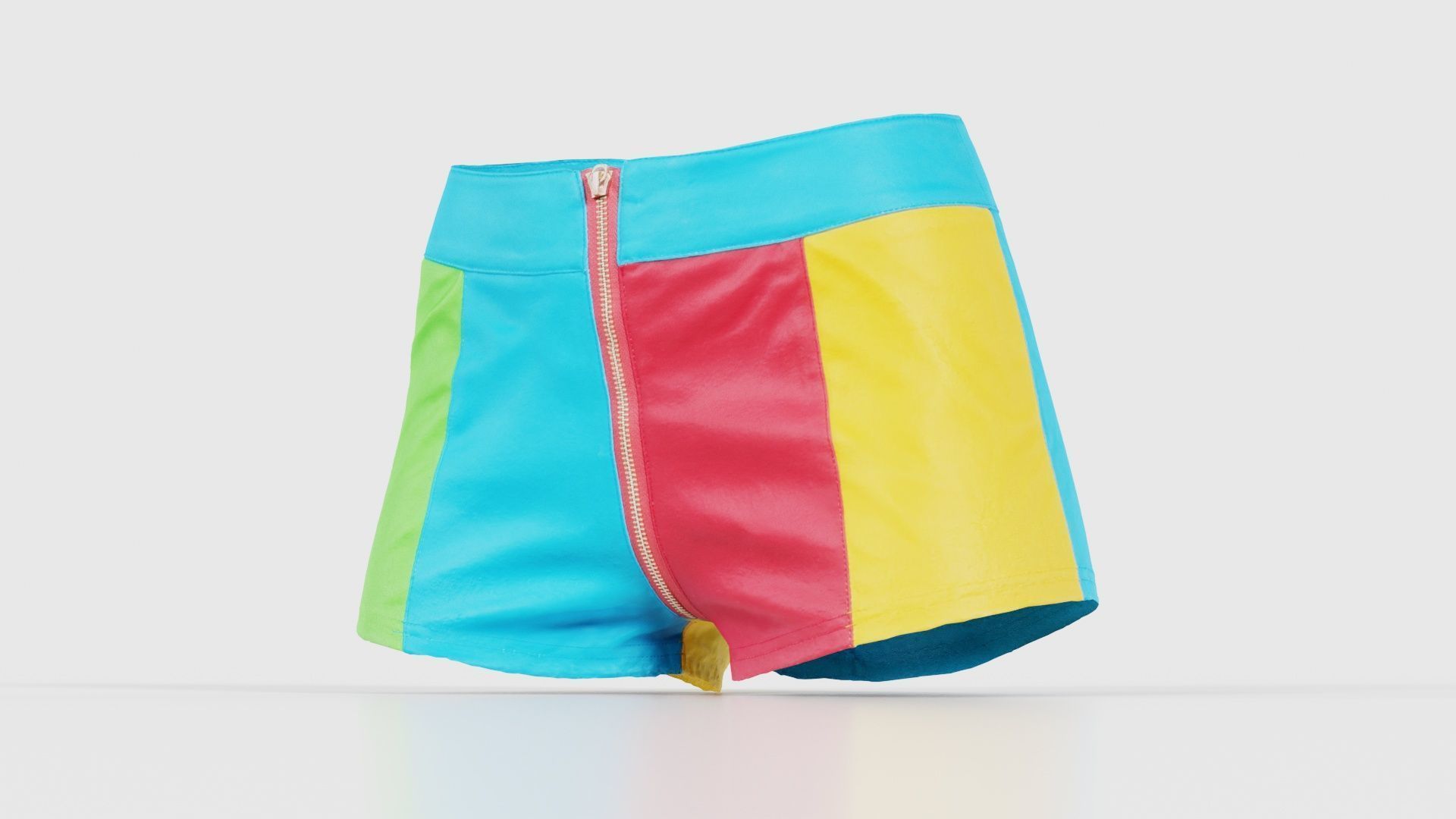 Color Patch Short Low-poly 3D model_26