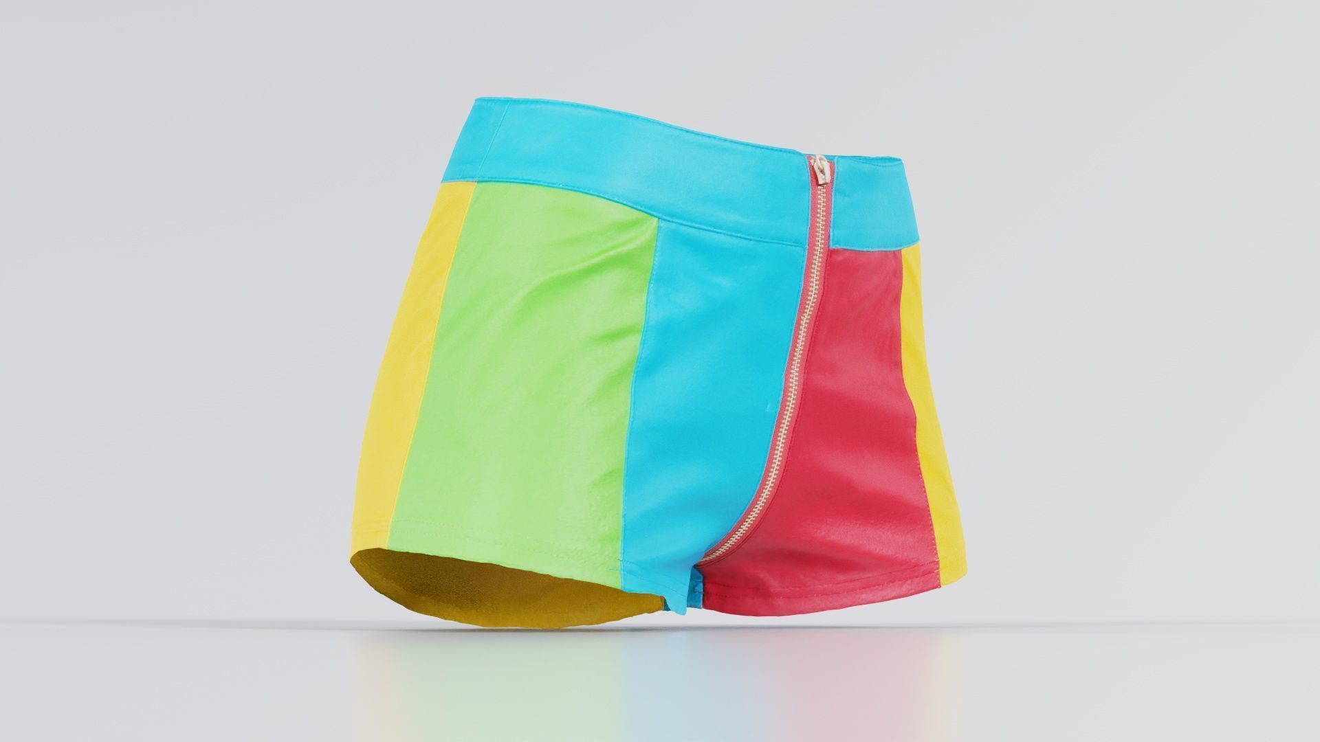Color Patch Short Low-poly 3D model_8