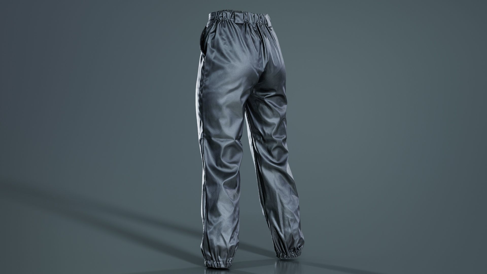 Comfy Leather Trousers Low-poly 3D model_4