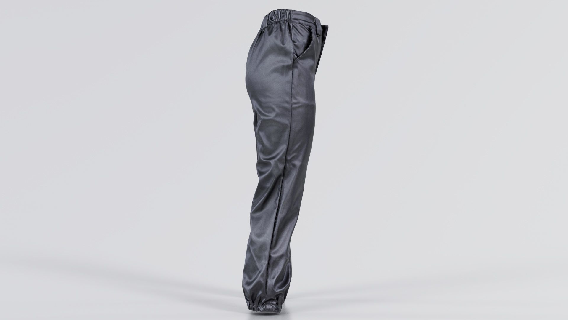 Comfy Leather Trousers Low-poly 3D model_2