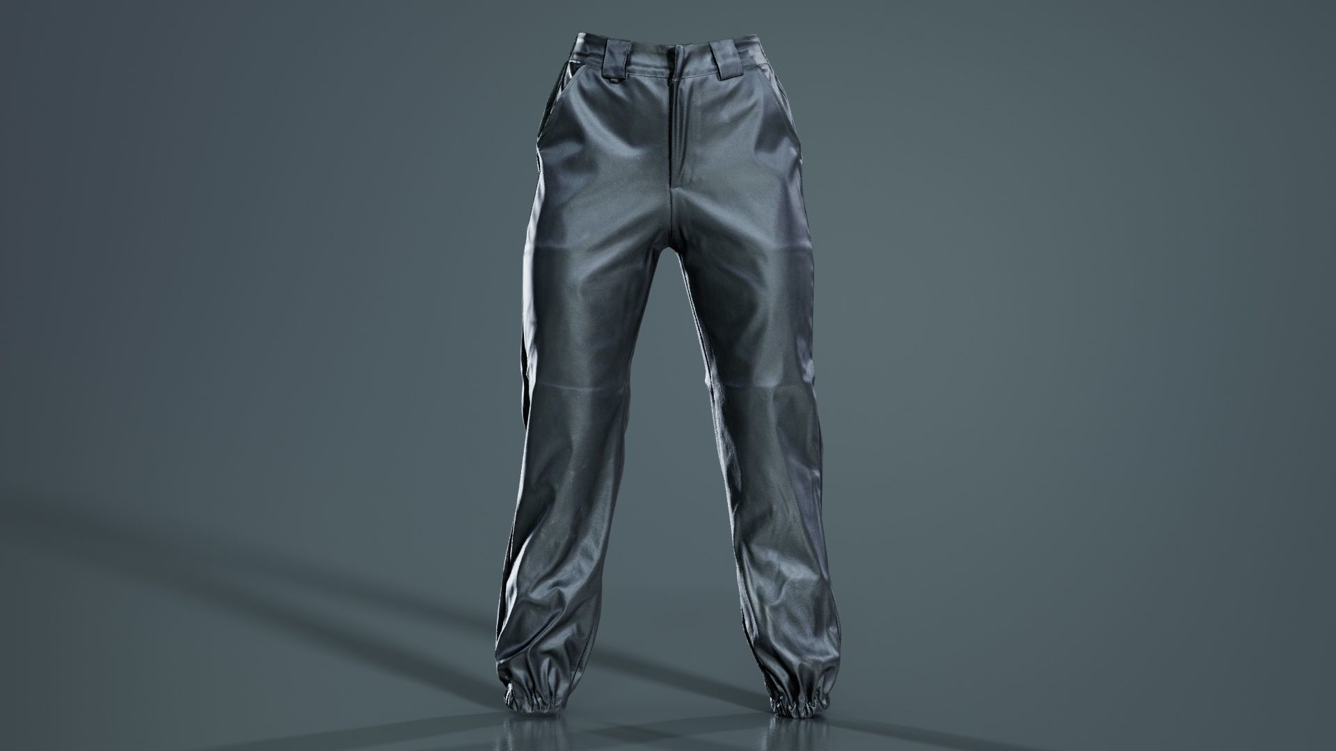 Comfy Leather Trousers Low-poly 3D model_3