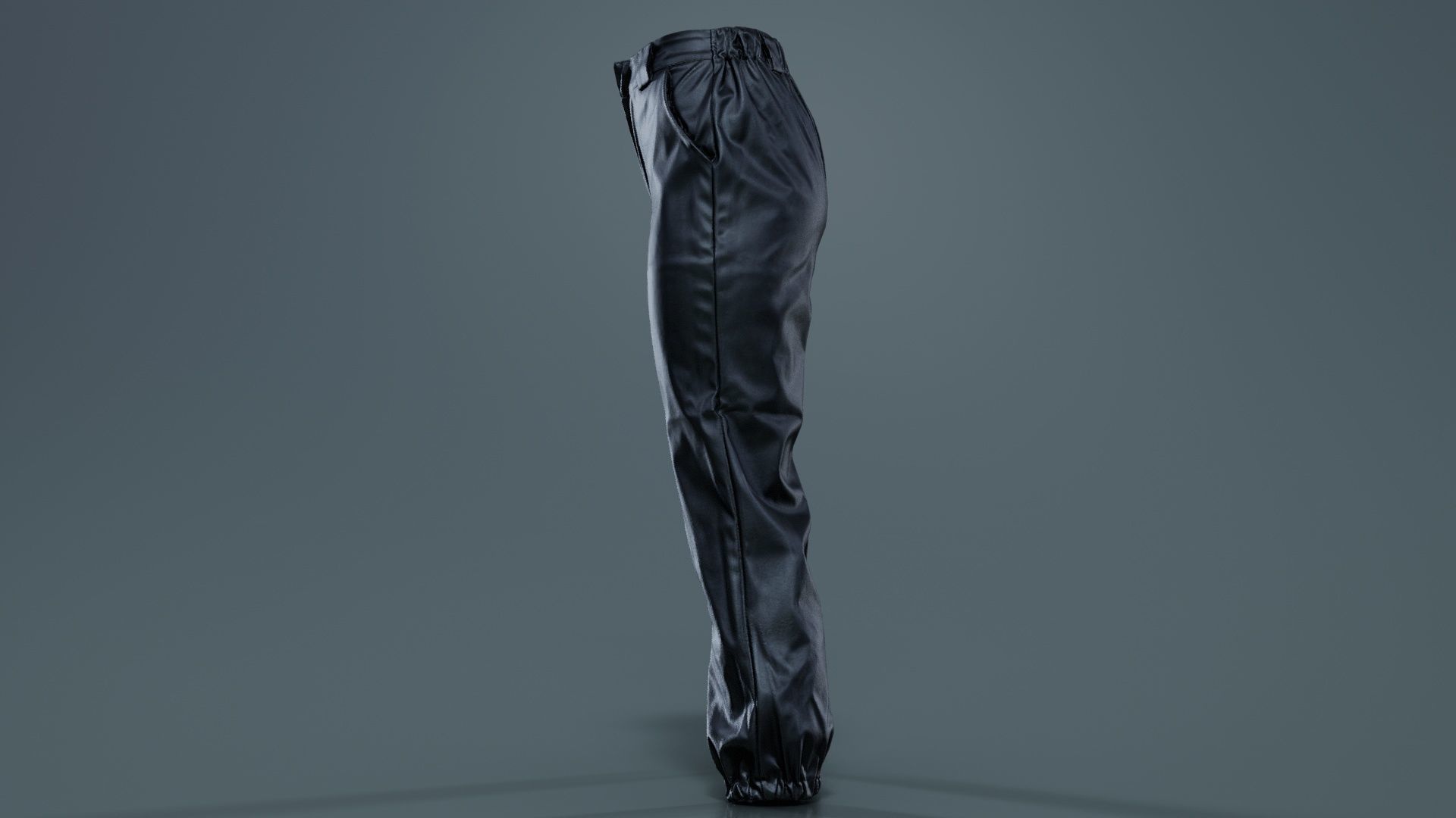 Comfy Leather Trousers Low-poly 3D model_6