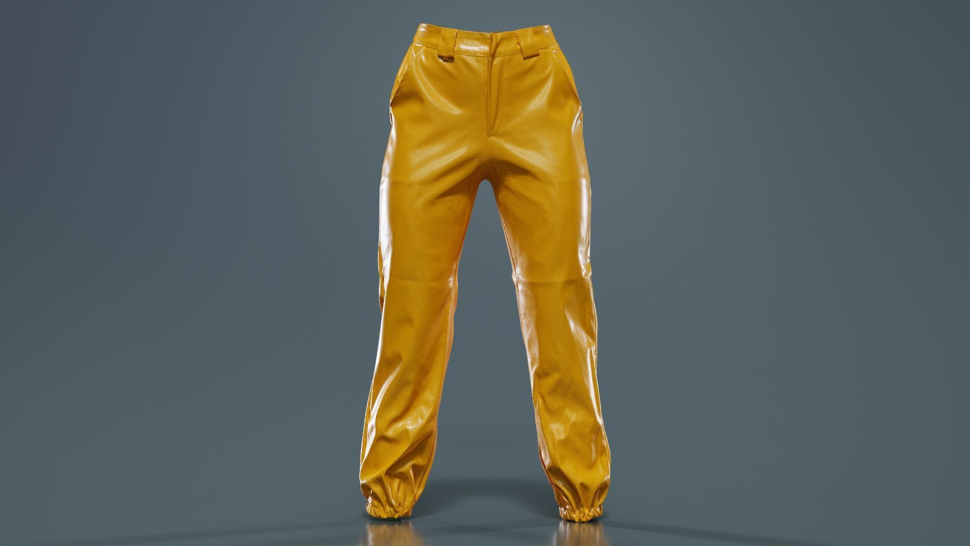 Comfy Leather Trousers Low-poly 3D model_12