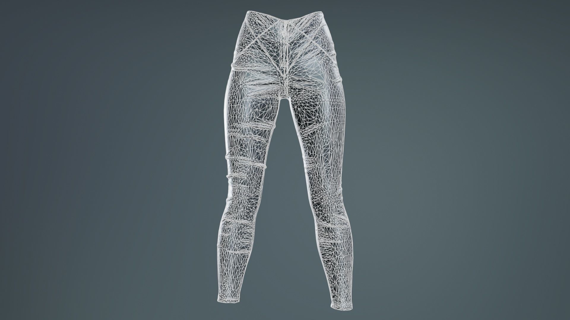 Cross Stitched Leggings Low-poly 3D model_9