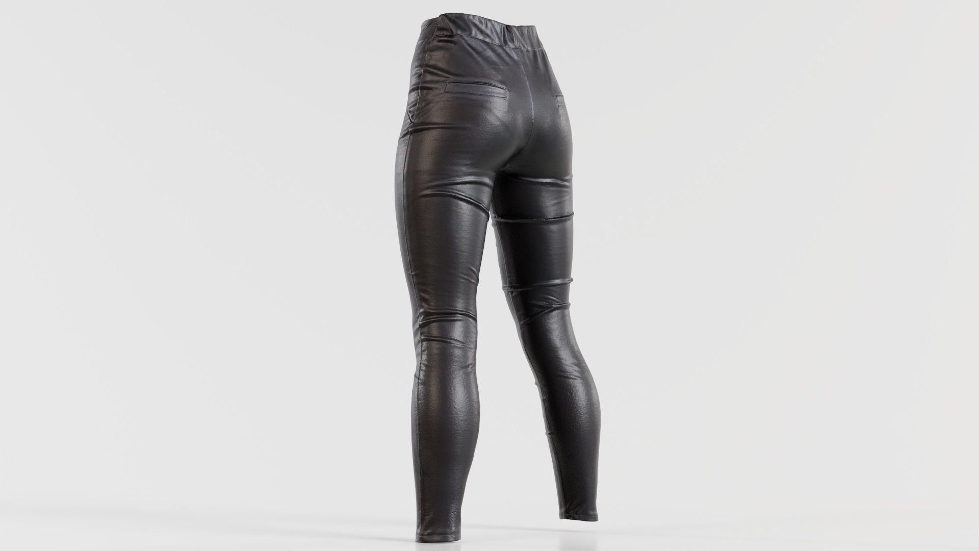 Cross Stitched Leggings Low-poly 3D model_4
