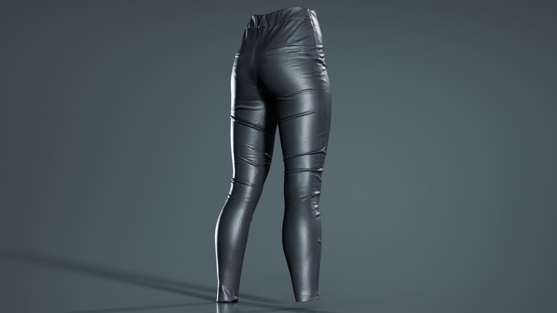 Cross Stitched Leggings Low-poly 3D model_5