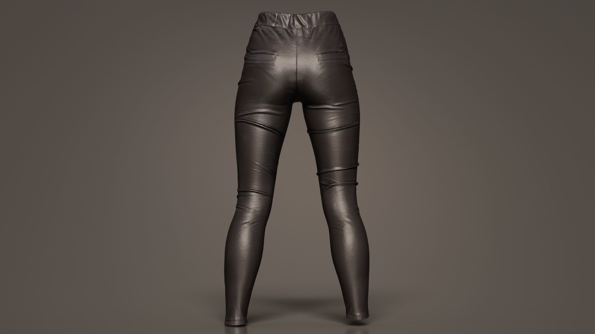 Cross Stitched Leggings Low-poly 3D model_8