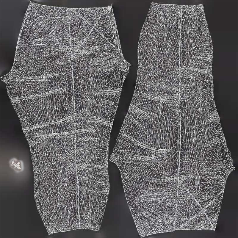 Cross Stitched Leggings Low-poly 3D model_14
