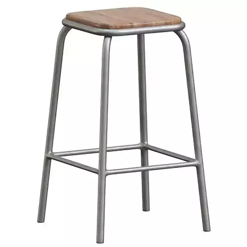 Pedro Bar Stool Raw Varnish Walnut 65cm