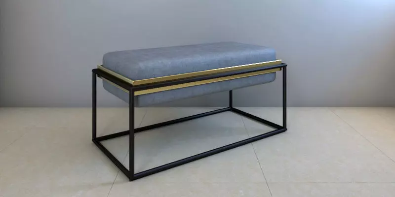 pouf rectangular cubical Free 3D model