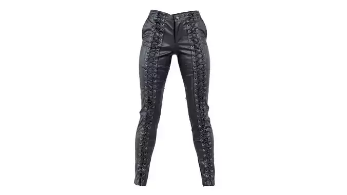 Full Front Laced Leather Pants