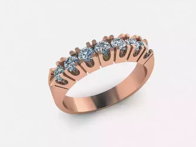 Women Diamond Band Ring 3dm render details
