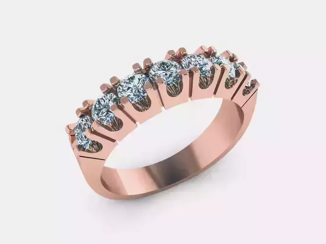 Women Diamond Band Ring 3dm render details