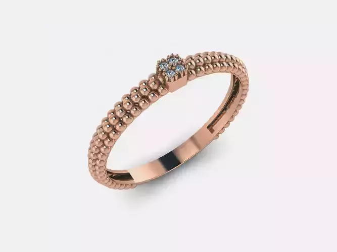 Women Diamond Ring 3dm render details