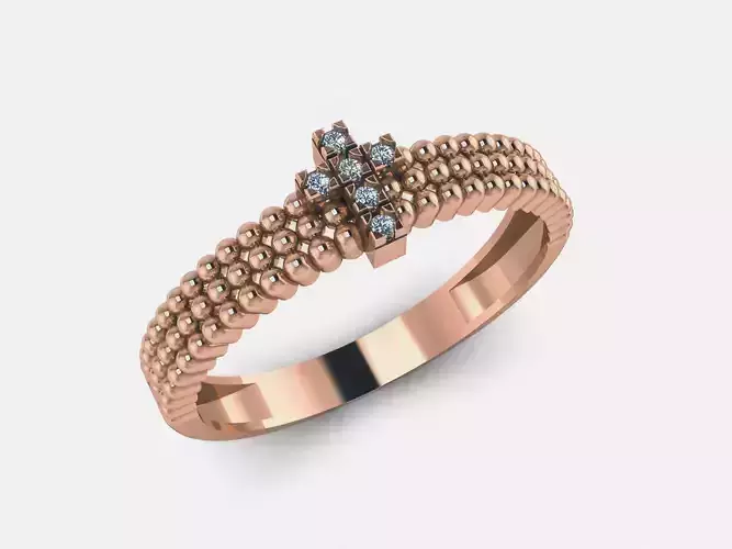 Women Diamond Ring 3dm render details