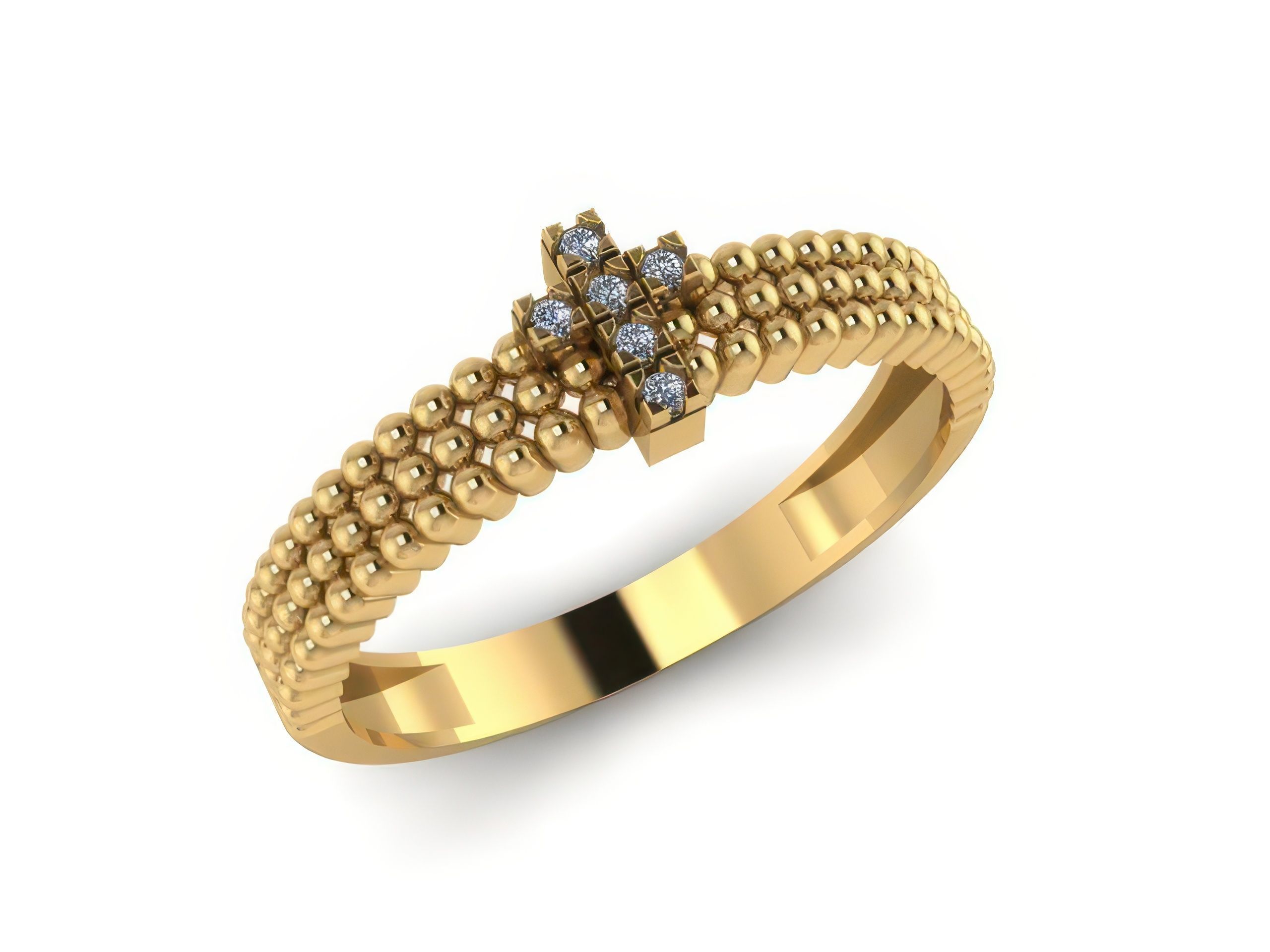 Women Diamond Ring 3dm render details 3D print model_1