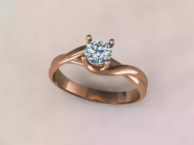 Women Diamond Ring 3dm render details