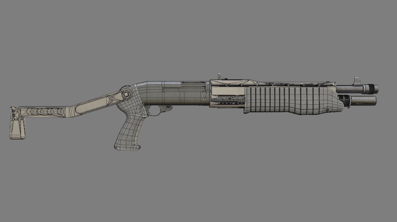 Franchi SPAS-12 3D model_4