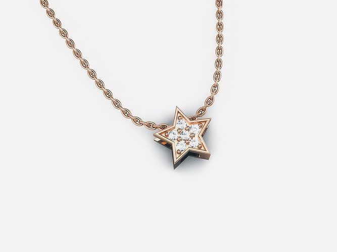 Diamond Star  Pendant 3dm render details 3D print model