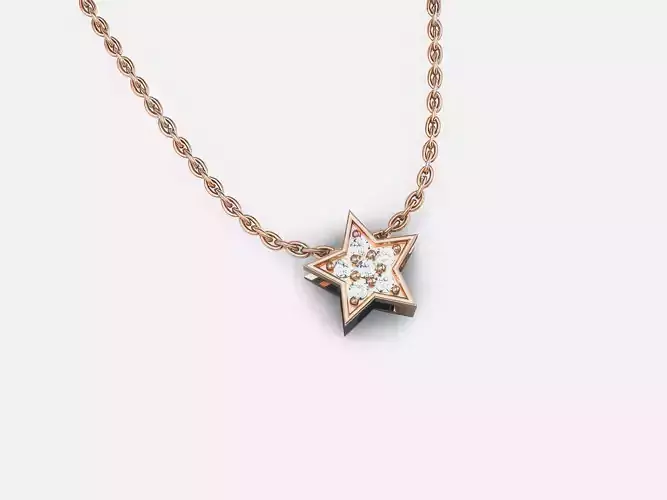 Diamond Star  Pendant 3dm render details