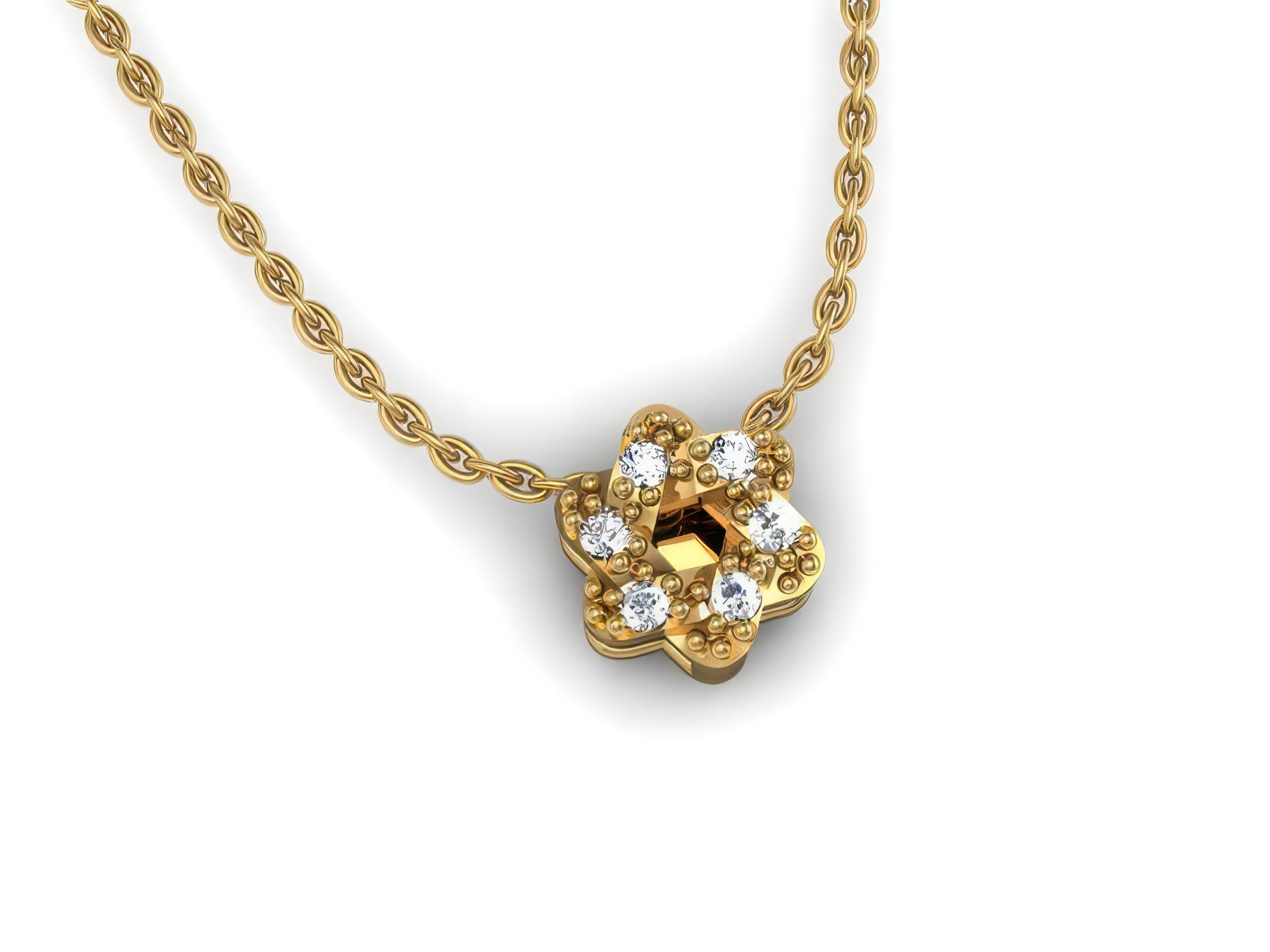 Star Diamond Charm Pendant 3dm render details 3D print model_1