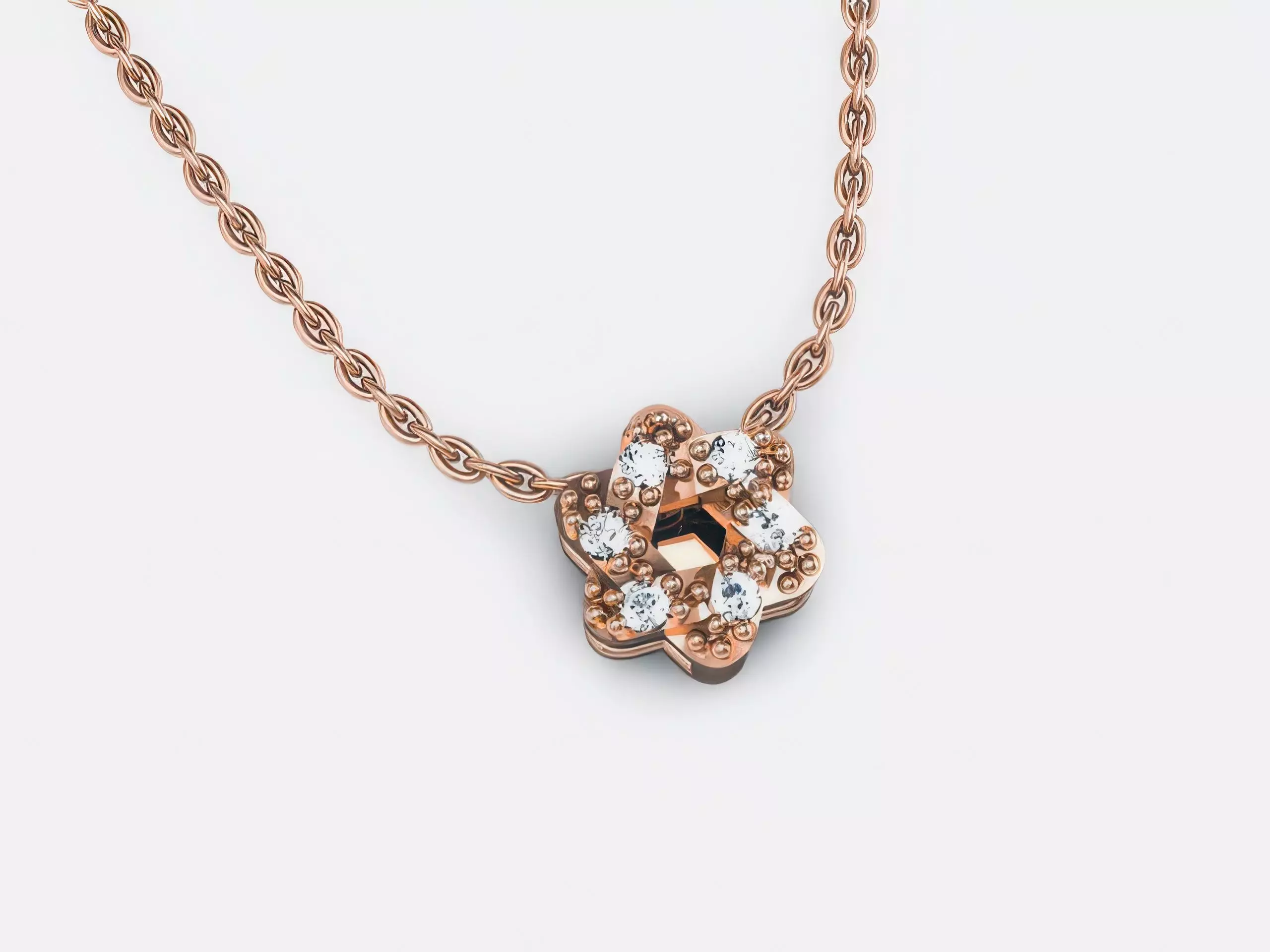 Star Diamond Charm Pendant 3dm render details 3D print model_0