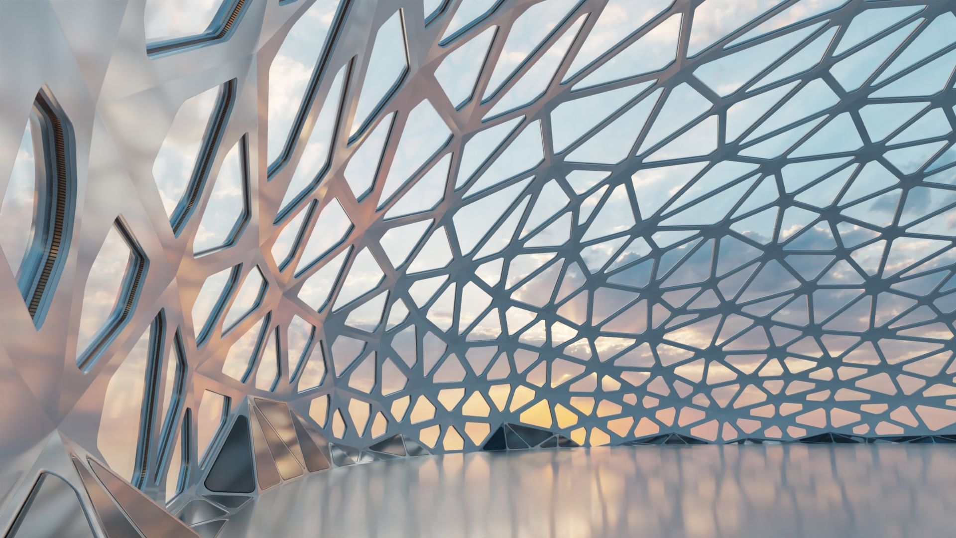 Sci Fi future Mars Base Glass City 3D model_7