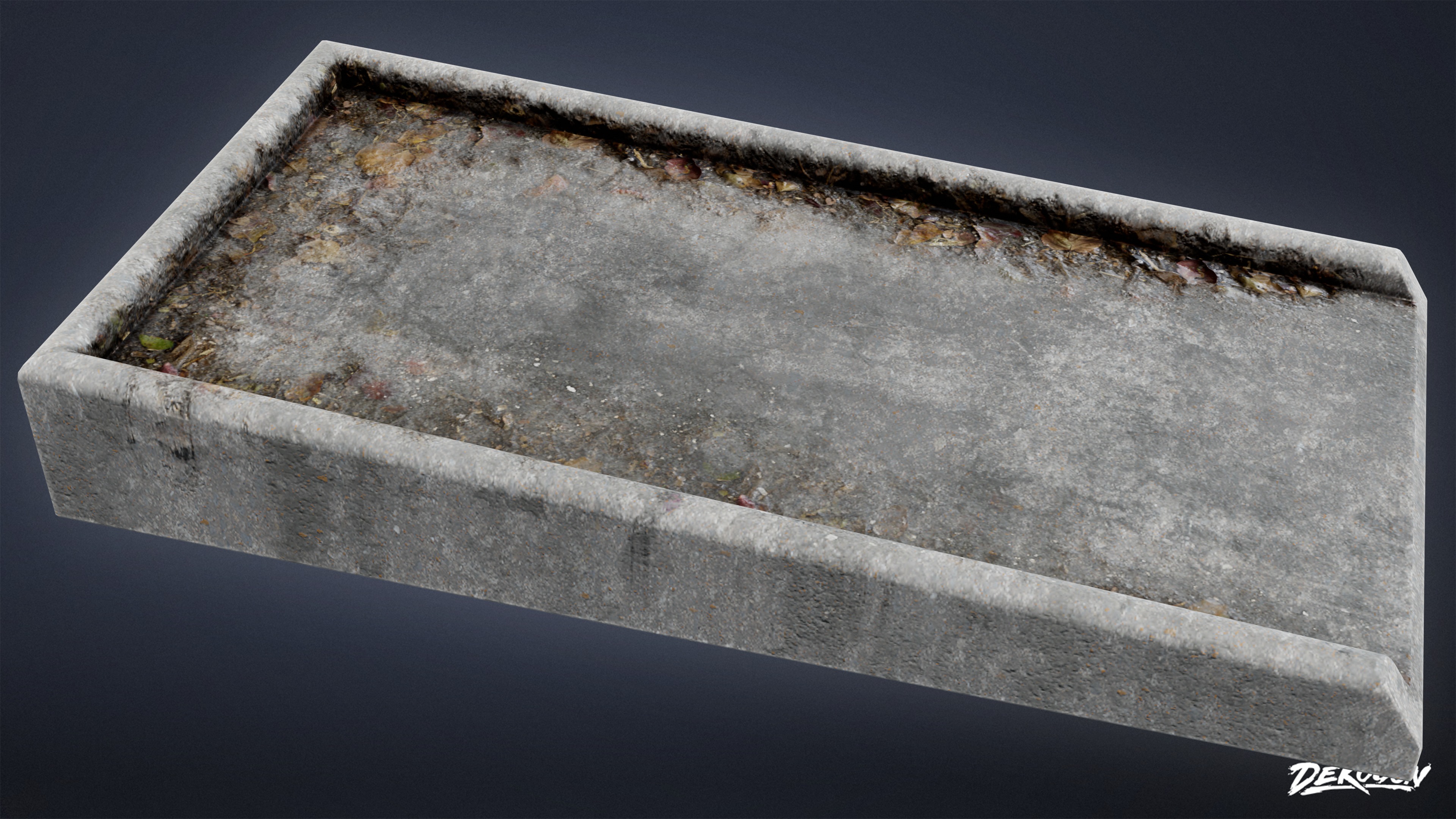 BUILDINGS - Gutters Modular 01 - LOW POLY AND NANITE Low-poly 3D model_6