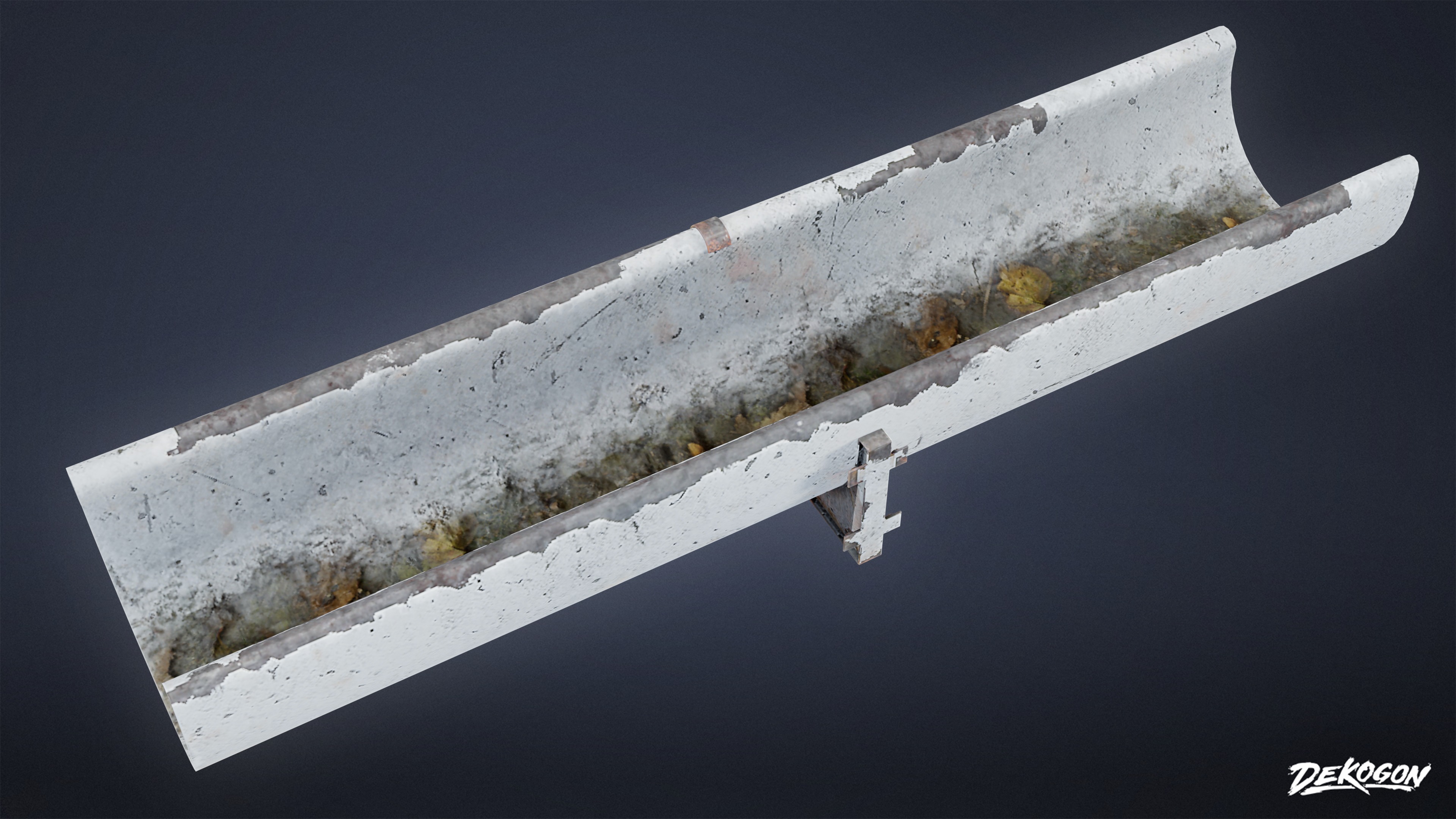 BUILDINGS - Gutters Modular 01 - LOW POLY AND NANITE Low-poly 3D model_1