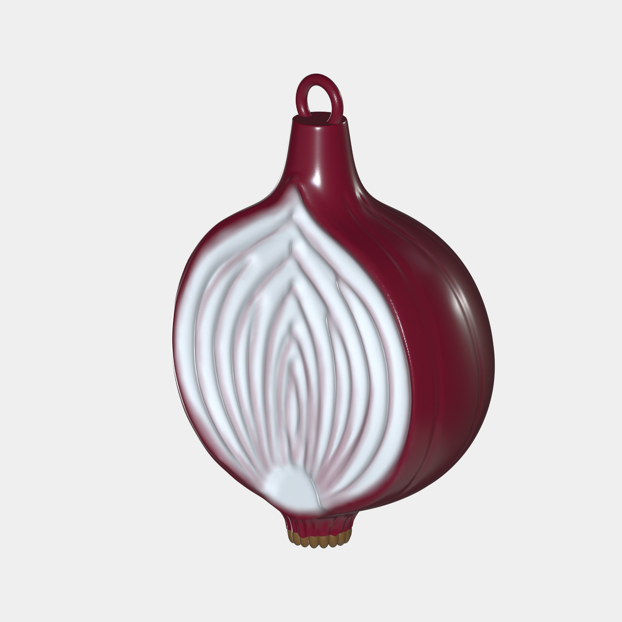 Onion Christmas Tree Ornament 3D print model_2
