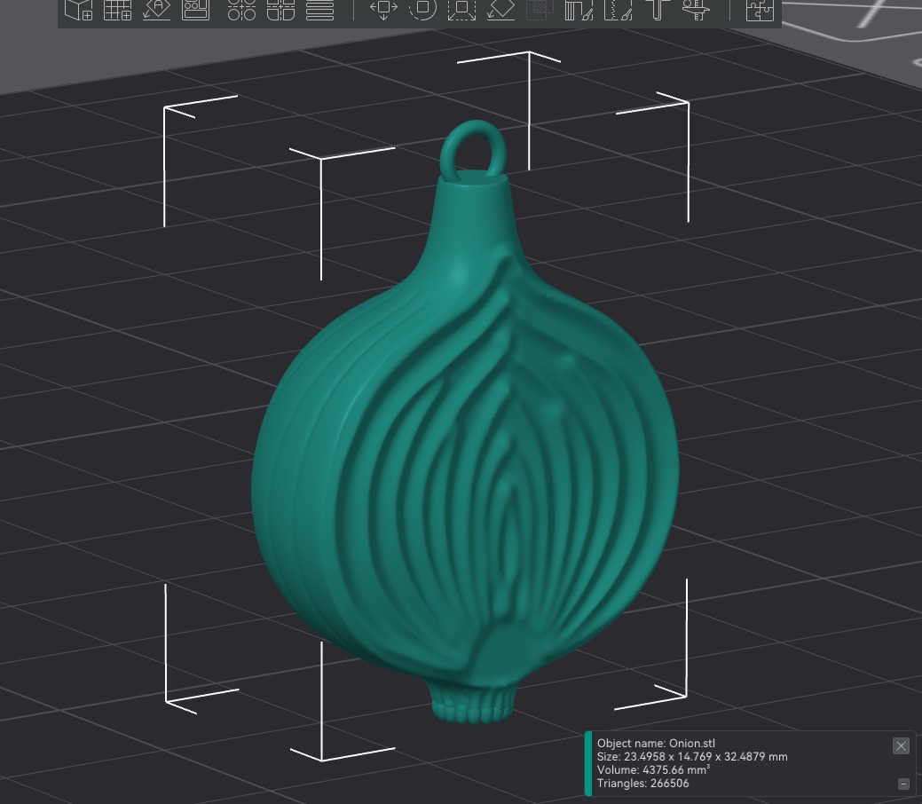 Onion Christmas Tree Ornament 3D print model_3