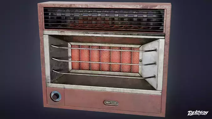 BUILDINGS - Heater Set 01 - LOW POLY AND NANITE Low-poly 3D model