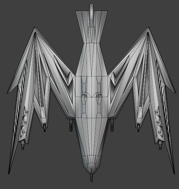 Fighter104 Low-poly 3D model_10