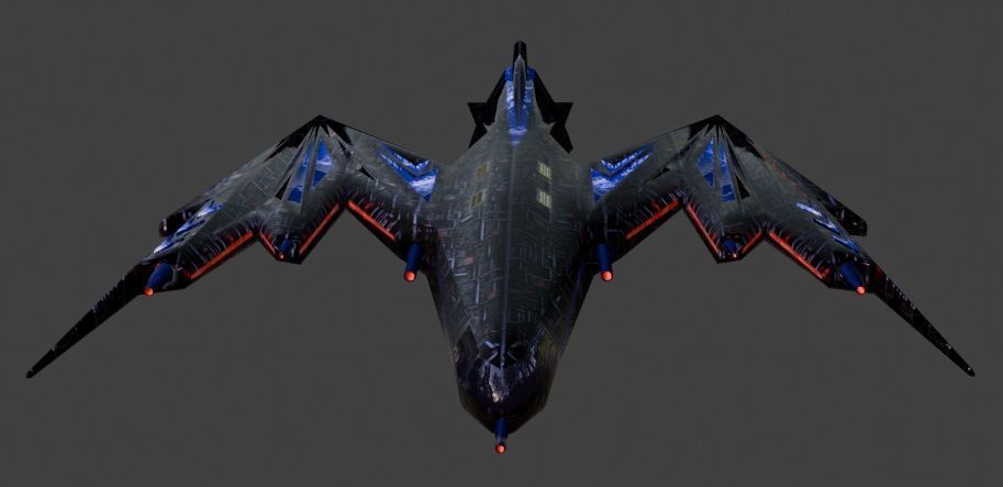 Fighter104 Low-poly 3D model_6
