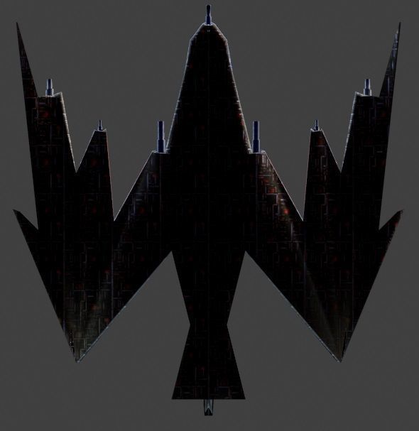 Fighter104 Low-poly 3D model_7