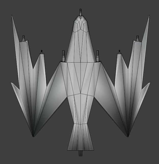 Fighter104 Low-poly 3D model_8