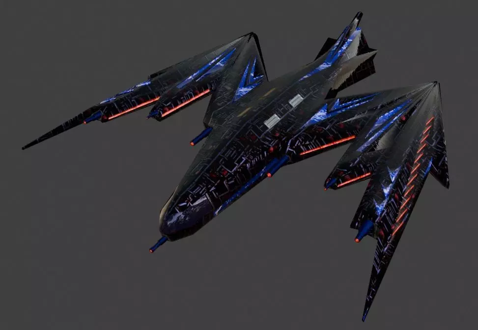 Fighter104 Low-poly 3D model_0