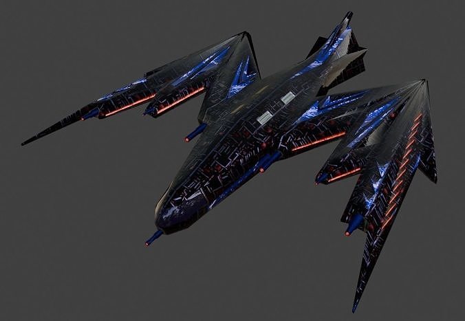 Fighter104 Low-poly 3D model