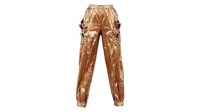 Metallic Straps Trousers Low-poly 3D model