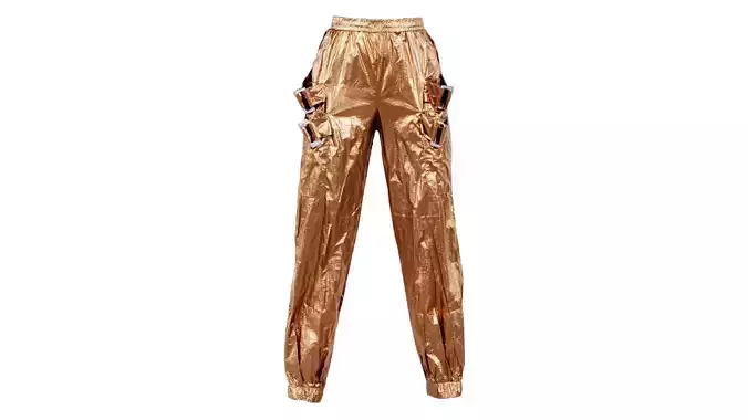 Metallic Straps Trousers