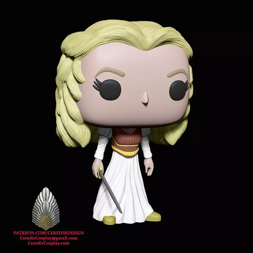 Eowyn Funko Pop lord of the rings 3D DIGITAL DOWNLOAD 3D print model