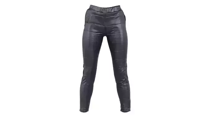 Padded Leather Leggings