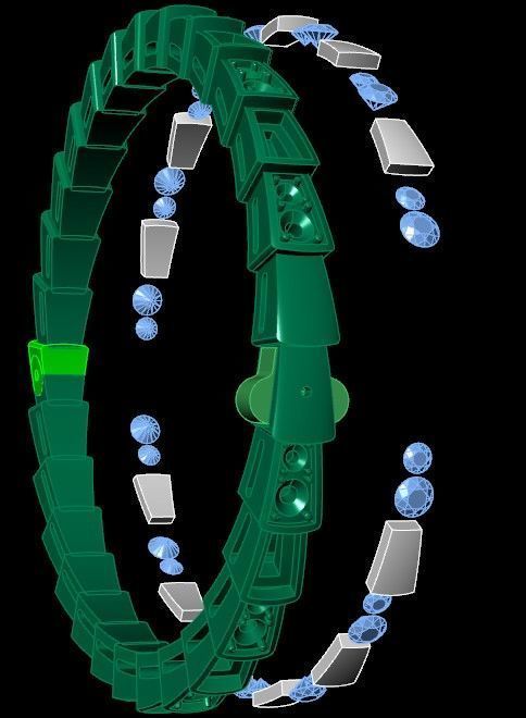 Cartierr bracelet ready print 3d 3D print model_3