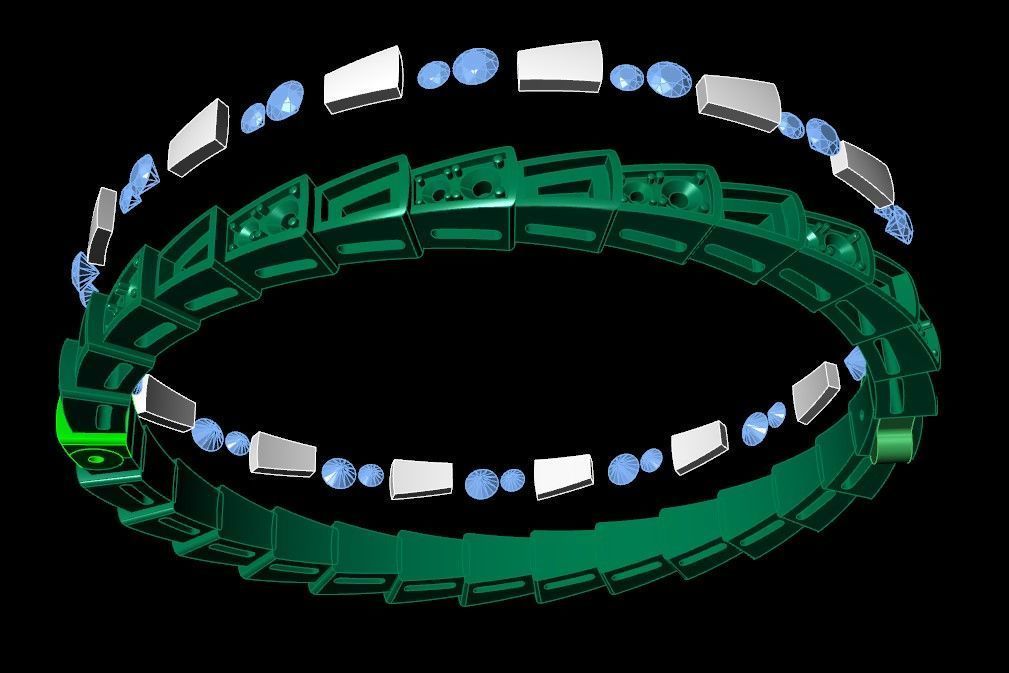 Cartierr bracelet ready print 3d 3D print model_2