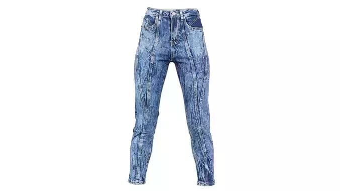 Patchy Jeans Trousers