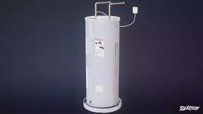 BUILDINGS - Hot Water Heater 17 - LOW POLY AND NANITE Low-poly 3D model
