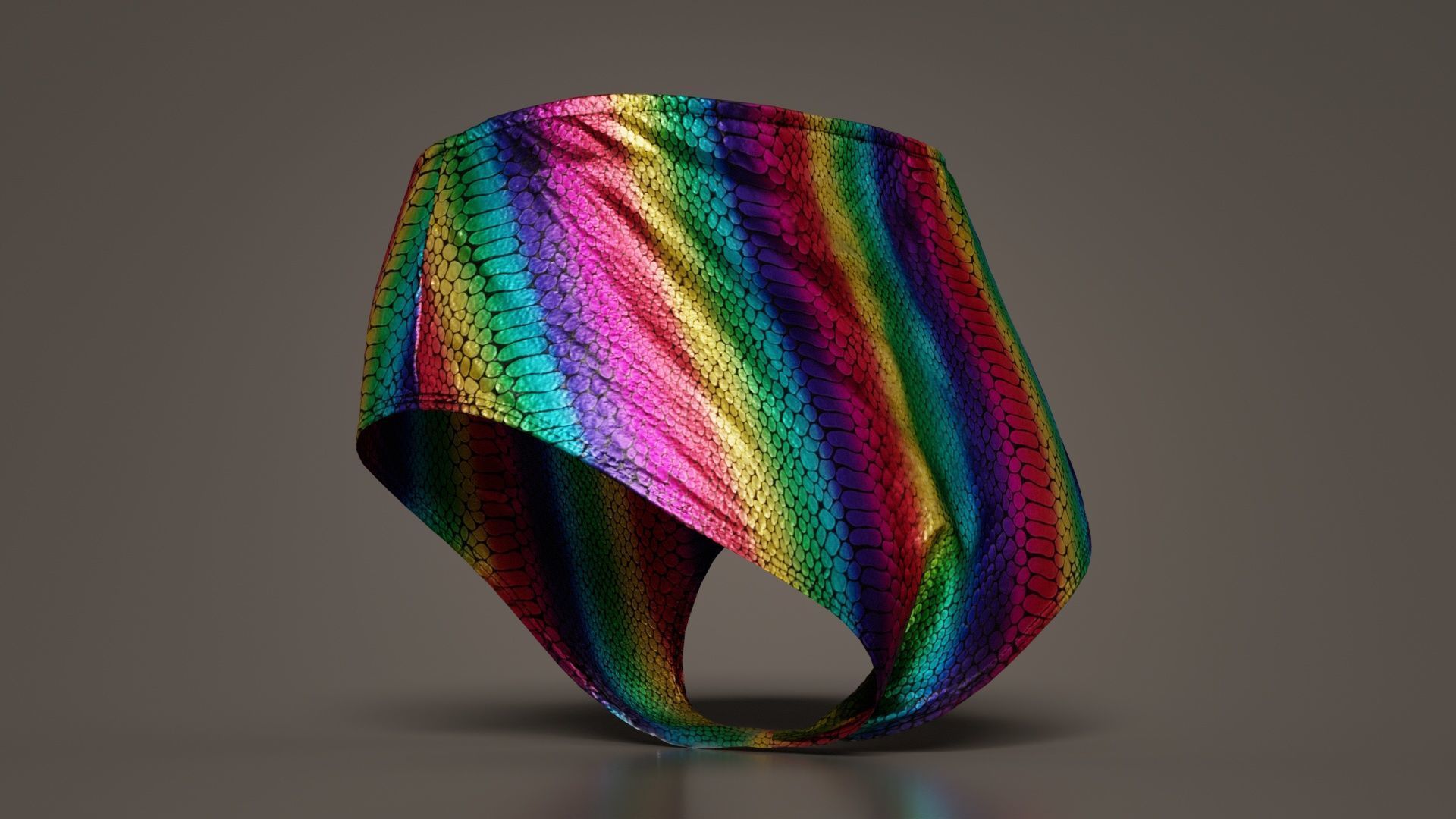 Rainbow Panties Low-poly 3D model_2